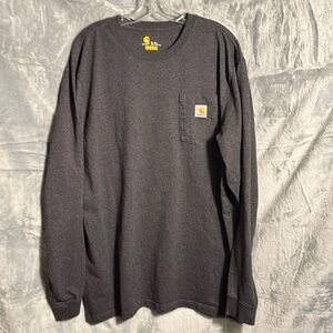 Carhartt long sleeve shirt mens xl tall heavyweight gray